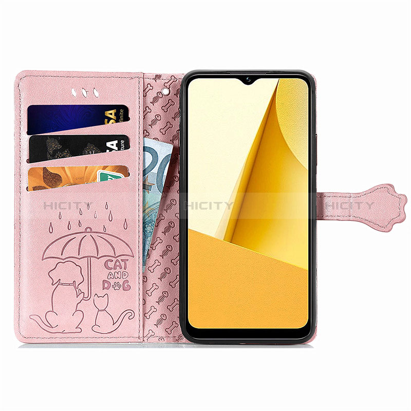 Custodia Portafoglio In Pelle Fantasia Modello Cover con Supporto S03D per Vivo Y16