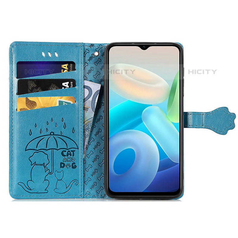 Custodia Portafoglio In Pelle Fantasia Modello Cover con Supporto S03D per Vivo Y74s 5G