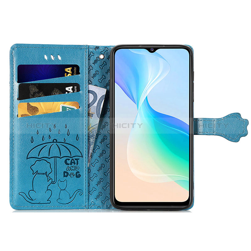 Custodia Portafoglio In Pelle Fantasia Modello Cover con Supporto S03D per Vivo Y76 5G