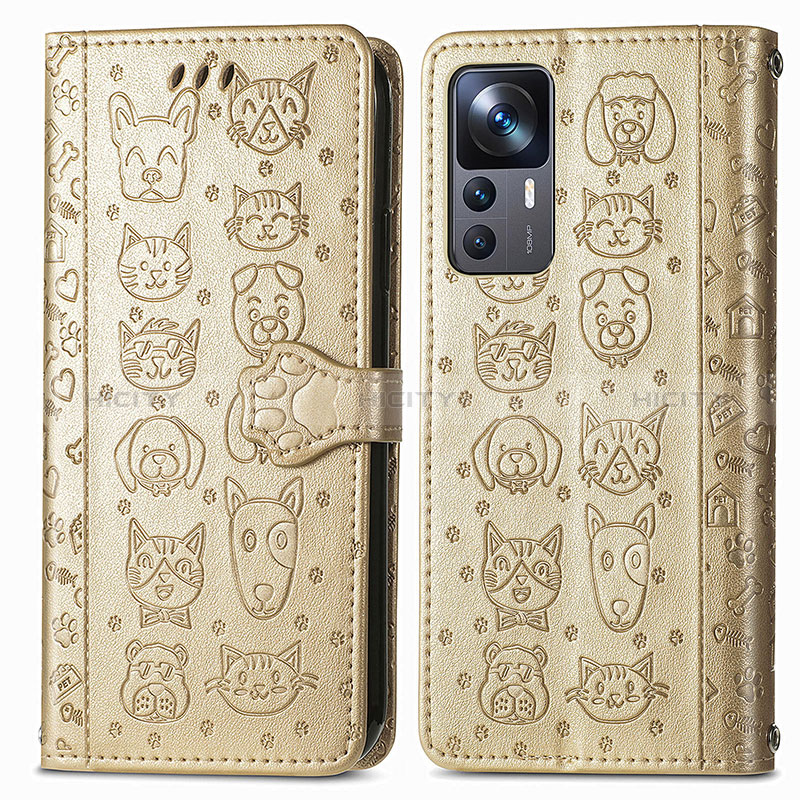 Custodia Portafoglio In Pelle Fantasia Modello Cover con Supporto S03D per Xiaomi Mi 12T 5G