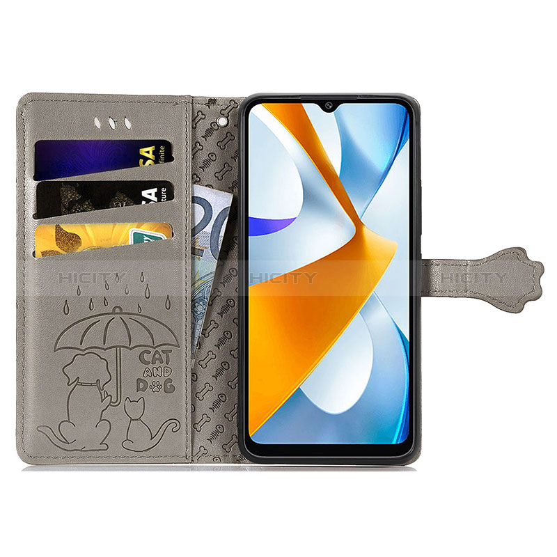 Custodia Portafoglio In Pelle Fantasia Modello Cover con Supporto S03D per Xiaomi Poco C40