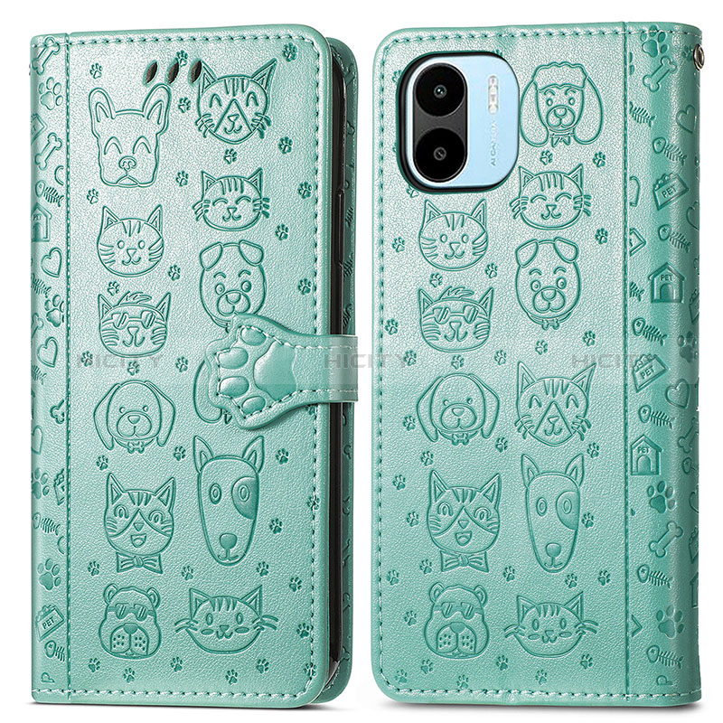 Custodia Portafoglio In Pelle Fantasia Modello Cover con Supporto S03D per Xiaomi Poco C51