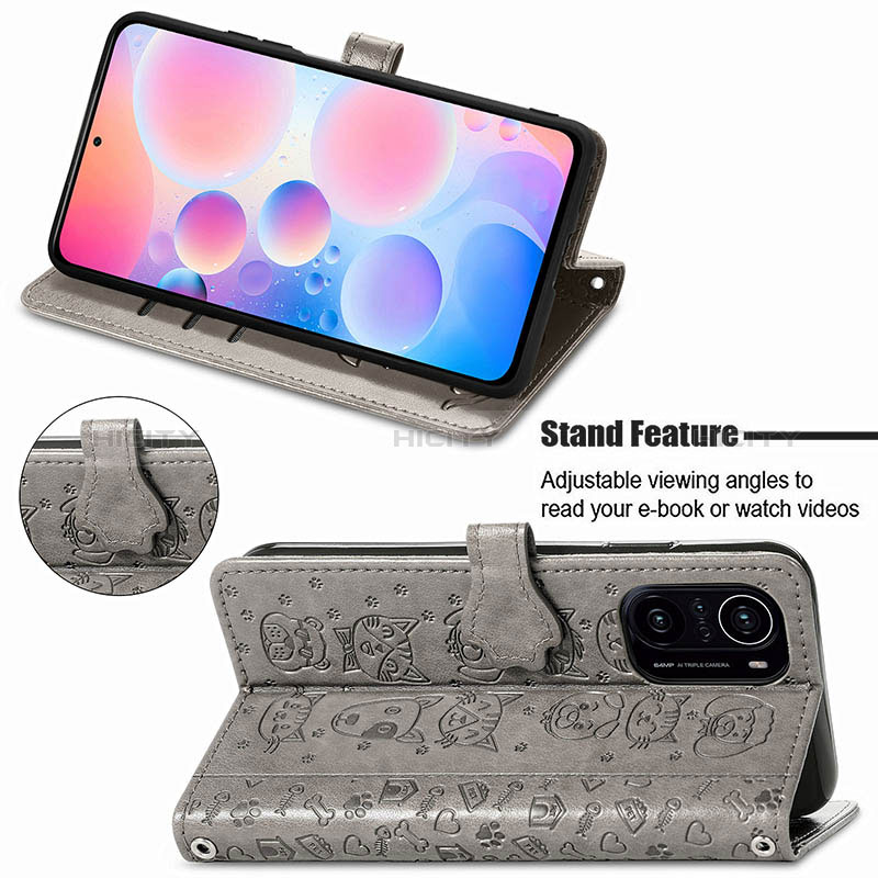 Custodia Portafoglio In Pelle Fantasia Modello Cover con Supporto S03D per Xiaomi Poco F3 5G