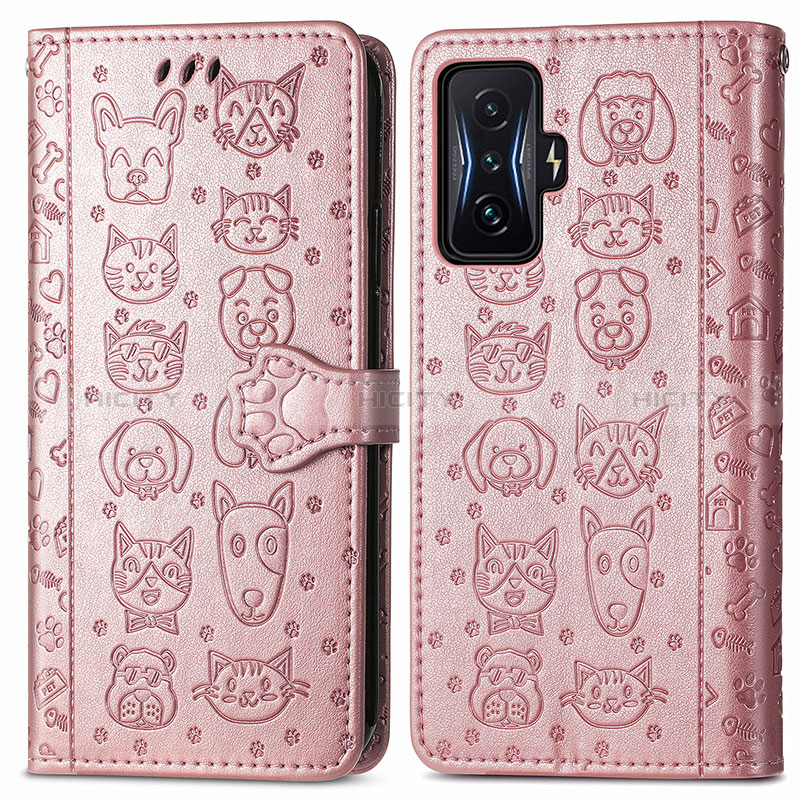 Custodia Portafoglio In Pelle Fantasia Modello Cover con Supporto S03D per Xiaomi Poco F4 GT 5G