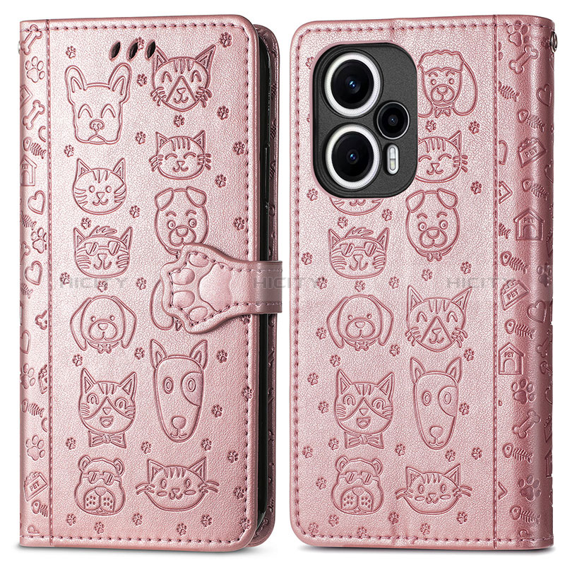 Custodia Portafoglio In Pelle Fantasia Modello Cover con Supporto S03D per Xiaomi Poco F5 5G