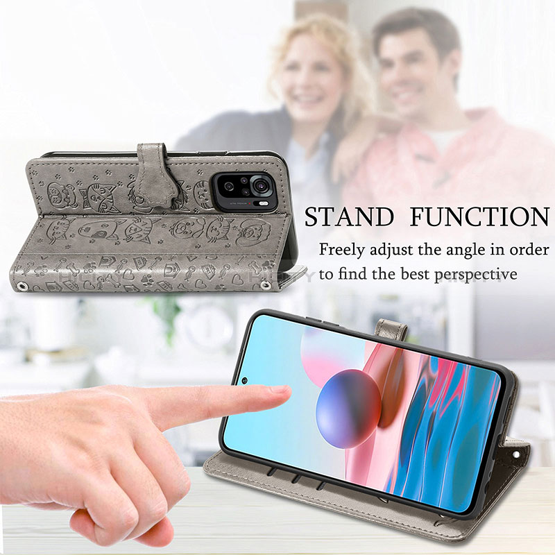 Custodia Portafoglio In Pelle Fantasia Modello Cover con Supporto S03D per Xiaomi Poco M5S