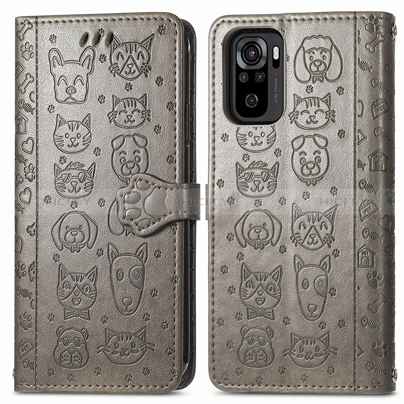 Custodia Portafoglio In Pelle Fantasia Modello Cover con Supporto S03D per Xiaomi Poco M5S