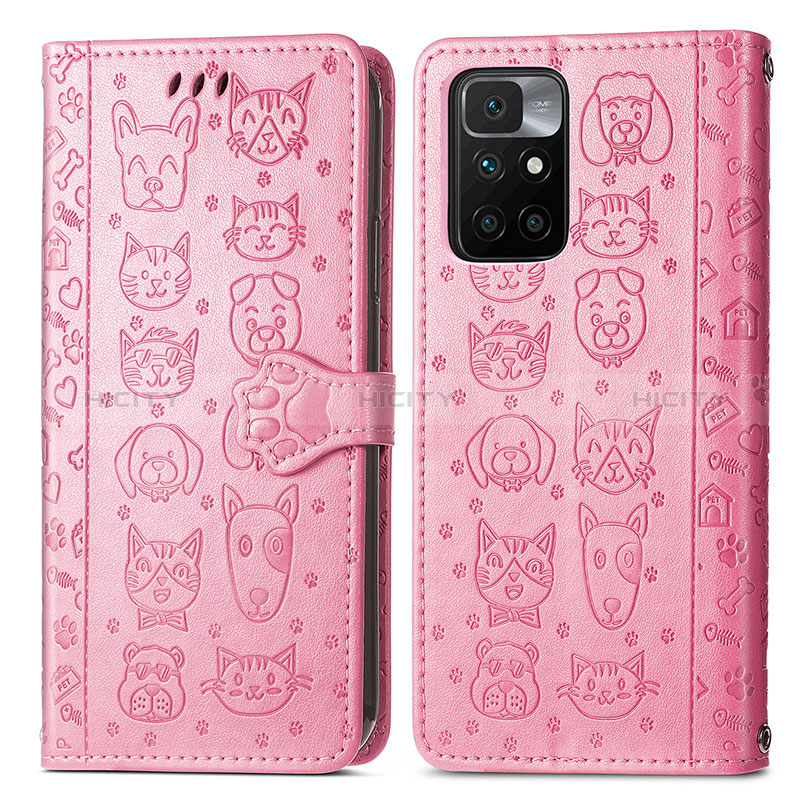 Custodia Portafoglio In Pelle Fantasia Modello Cover con Supporto S03D per Xiaomi Redmi 10 (2022)