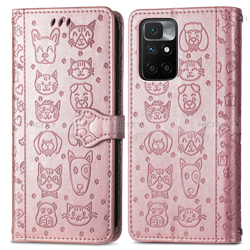 Custodia Portafoglio In Pelle Fantasia Modello Cover con Supporto S03D per Xiaomi Redmi 10 4G