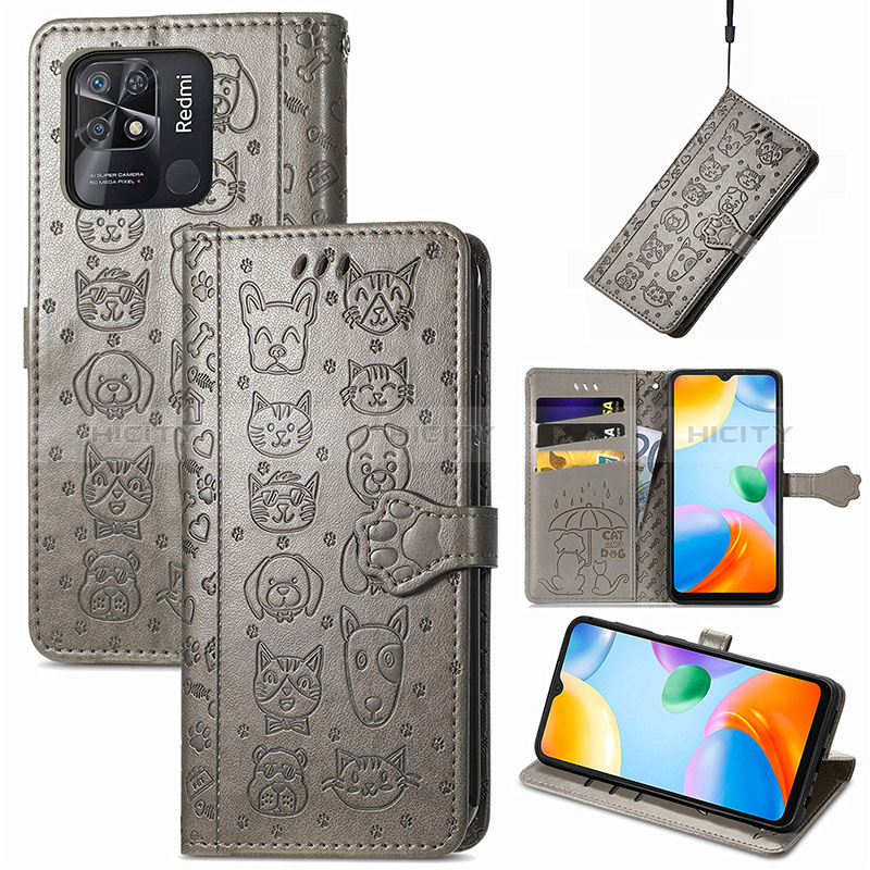 Custodia Portafoglio In Pelle Fantasia Modello Cover con Supporto S03D per Xiaomi Redmi 10C 4G