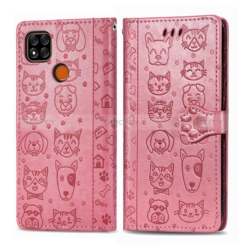 Custodia Portafoglio In Pelle Fantasia Modello Cover con Supporto S03D per Xiaomi Redmi 9 India