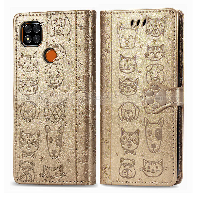 Custodia Portafoglio In Pelle Fantasia Modello Cover con Supporto S03D per Xiaomi Redmi 9 India