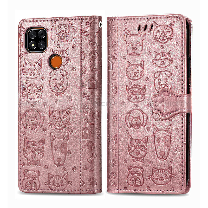 Custodia Portafoglio In Pelle Fantasia Modello Cover con Supporto S03D per Xiaomi Redmi 9 India