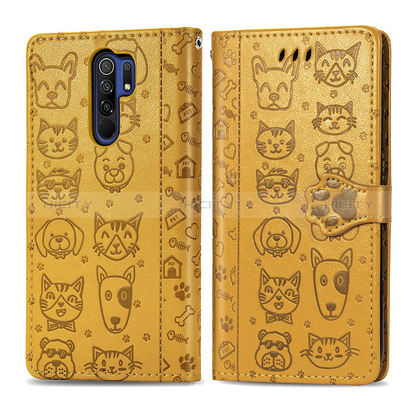 Custodia Portafoglio In Pelle Fantasia Modello Cover con Supporto S03D per Xiaomi Redmi 9 Prime India