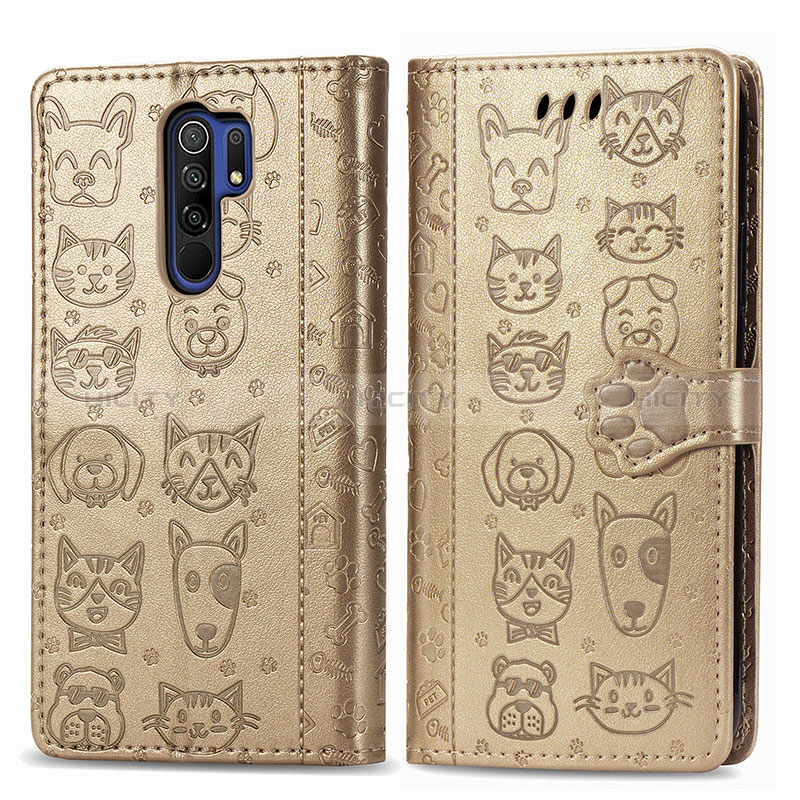 Custodia Portafoglio In Pelle Fantasia Modello Cover con Supporto S03D per Xiaomi Redmi 9 Prime India