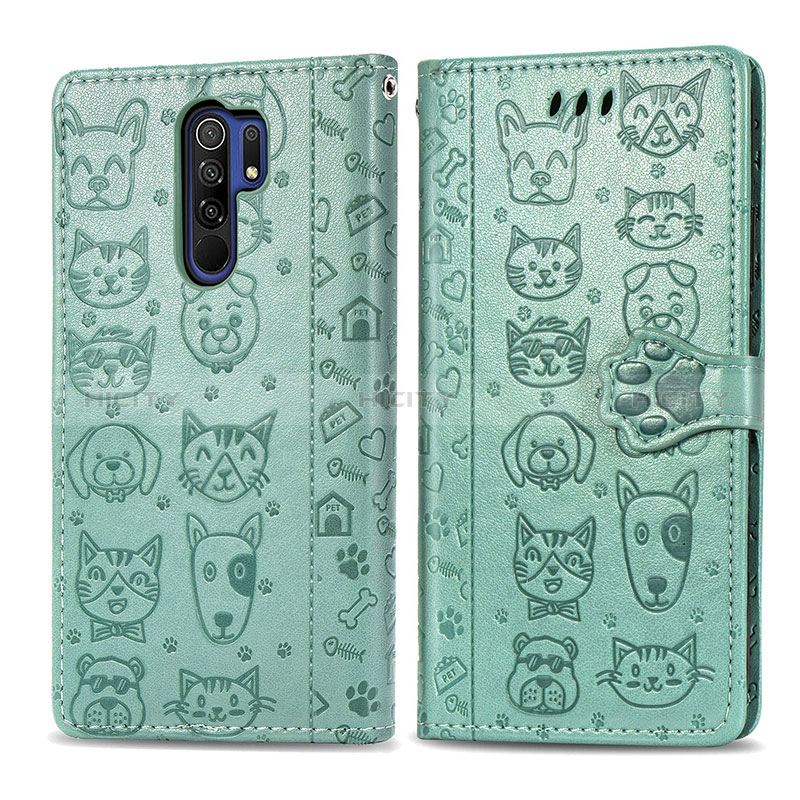 Custodia Portafoglio In Pelle Fantasia Modello Cover con Supporto S03D per Xiaomi Redmi 9 Prime India