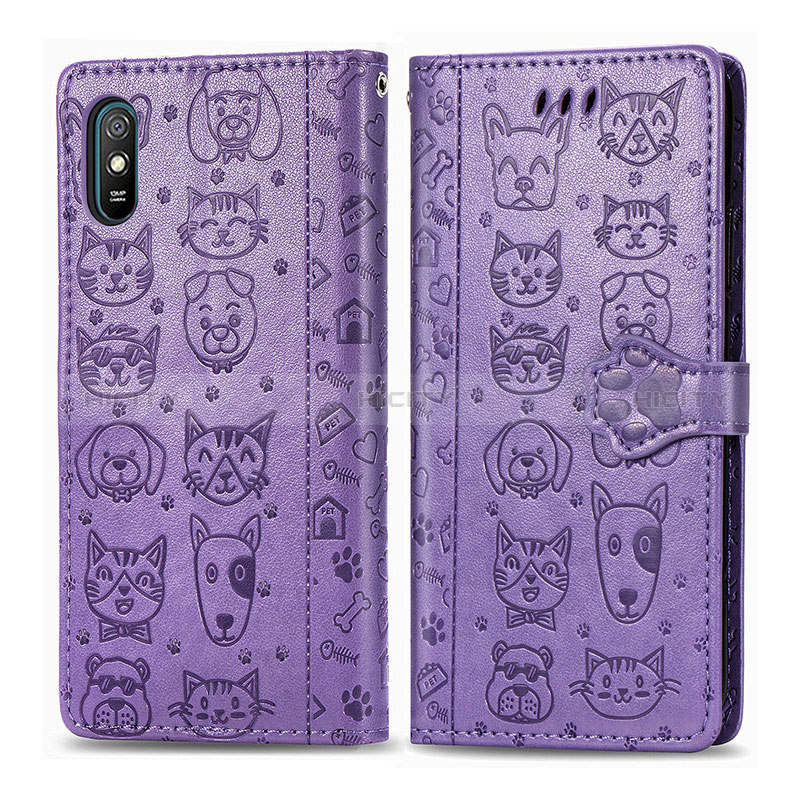 Custodia Portafoglio In Pelle Fantasia Modello Cover con Supporto S03D per Xiaomi Redmi 9AT