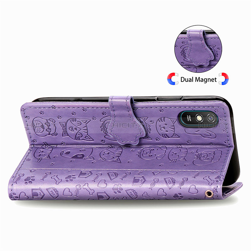 Custodia Portafoglio In Pelle Fantasia Modello Cover con Supporto S03D per Xiaomi Redmi 9i