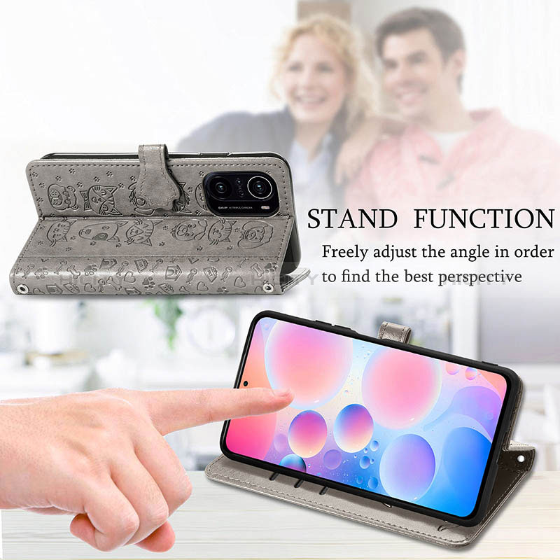 Custodia Portafoglio In Pelle Fantasia Modello Cover con Supporto S03D per Xiaomi Redmi K40 Pro+ Plus 5G