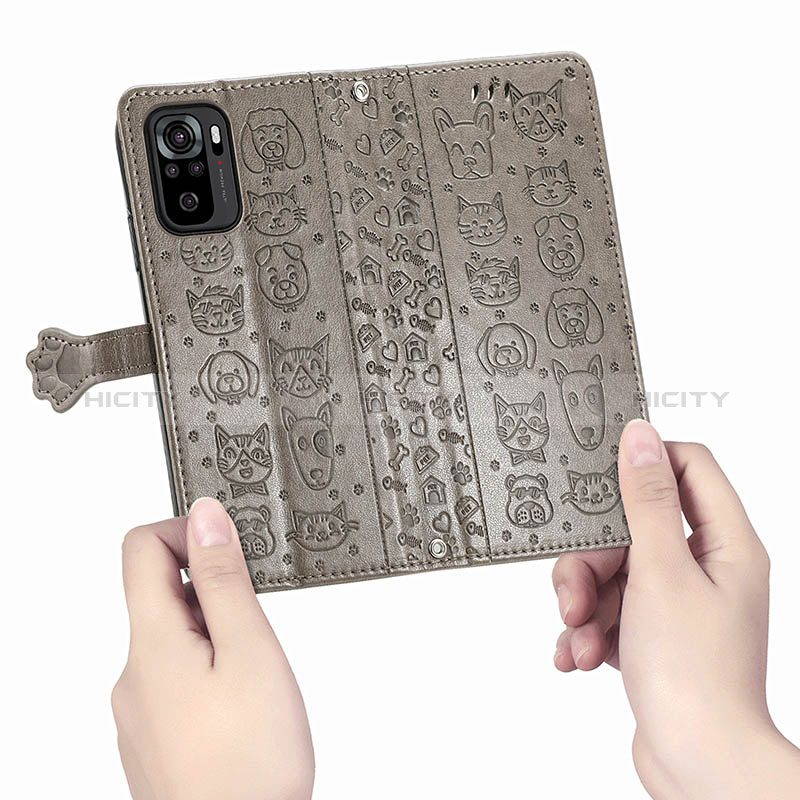 Custodia Portafoglio In Pelle Fantasia Modello Cover con Supporto S03D per Xiaomi Redmi Note 10 4G