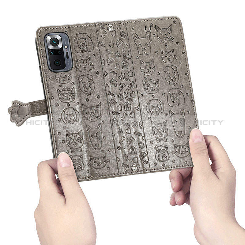 Custodia Portafoglio In Pelle Fantasia Modello Cover con Supporto S03D per Xiaomi Redmi Note 10 Pro 4G