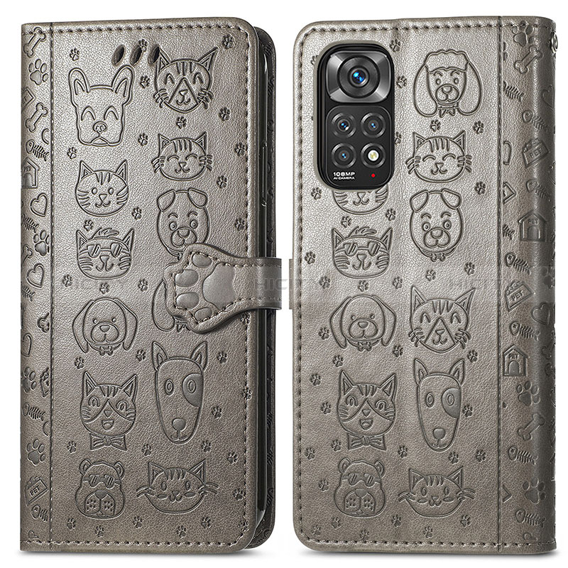 Custodia Portafoglio In Pelle Fantasia Modello Cover con Supporto S03D per Xiaomi Redmi Note 11 4G (2022)