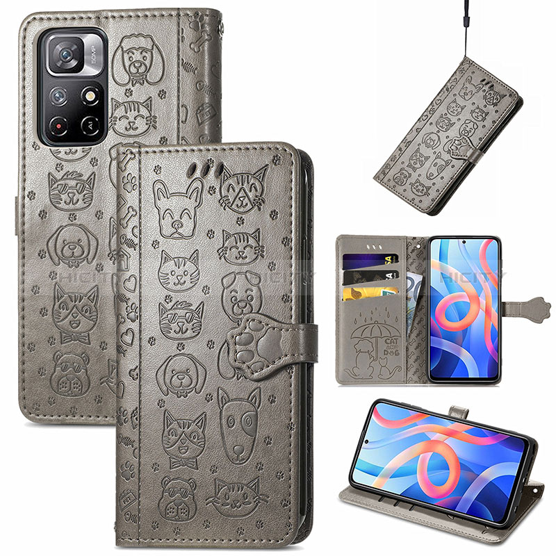 Custodia Portafoglio In Pelle Fantasia Modello Cover con Supporto S03D per Xiaomi Redmi Note 11 5G