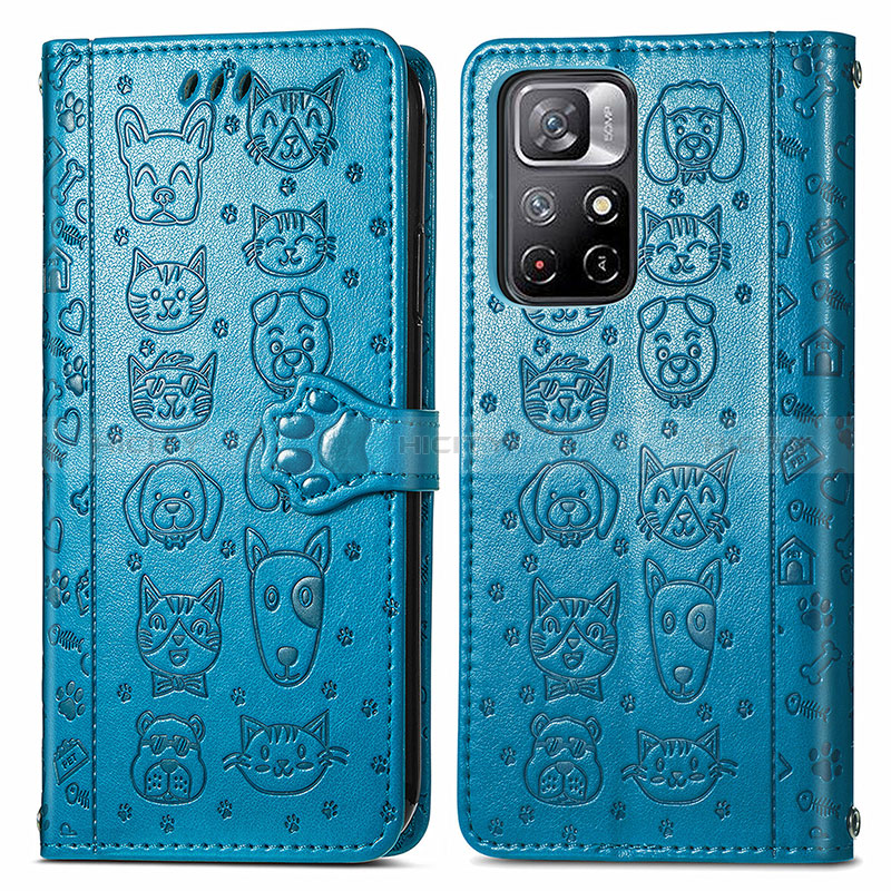 Custodia Portafoglio In Pelle Fantasia Modello Cover con Supporto S03D per Xiaomi Redmi Note 11 5G