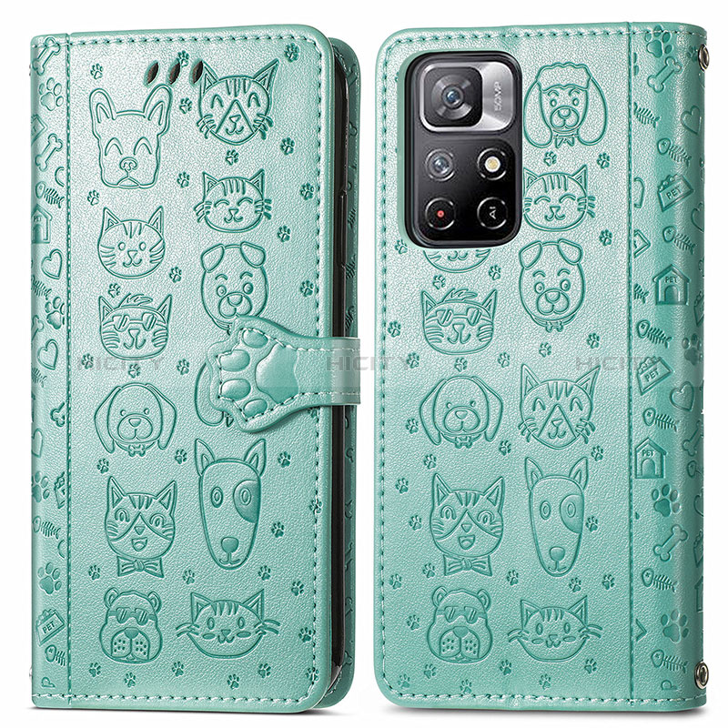 Custodia Portafoglio In Pelle Fantasia Modello Cover con Supporto S03D per Xiaomi Redmi Note 11 5G