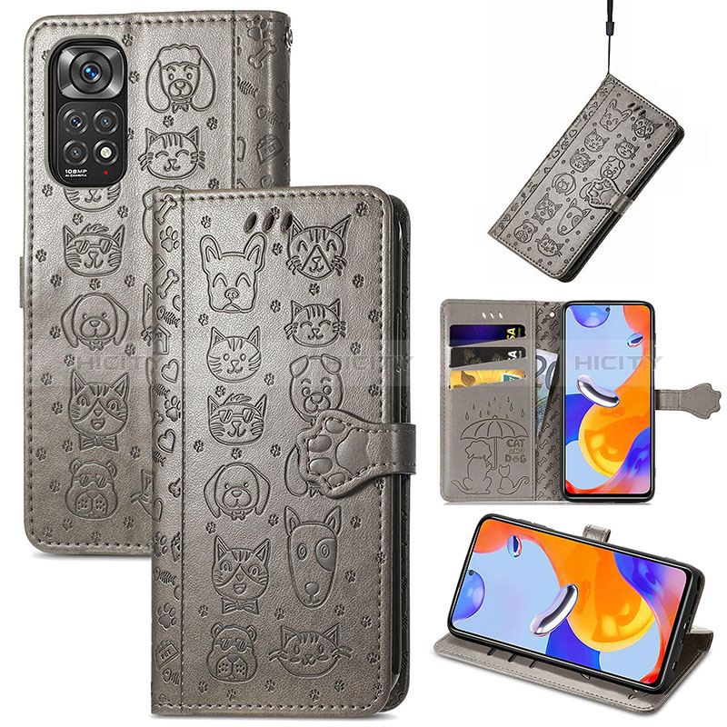 Custodia Portafoglio In Pelle Fantasia Modello Cover con Supporto S03D per Xiaomi Redmi Note 11 Pro 4G