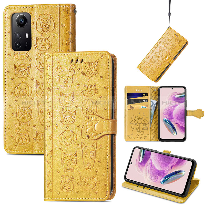 Custodia Portafoglio In Pelle Fantasia Modello Cover con Supporto S03D per Xiaomi Redmi Note 12S