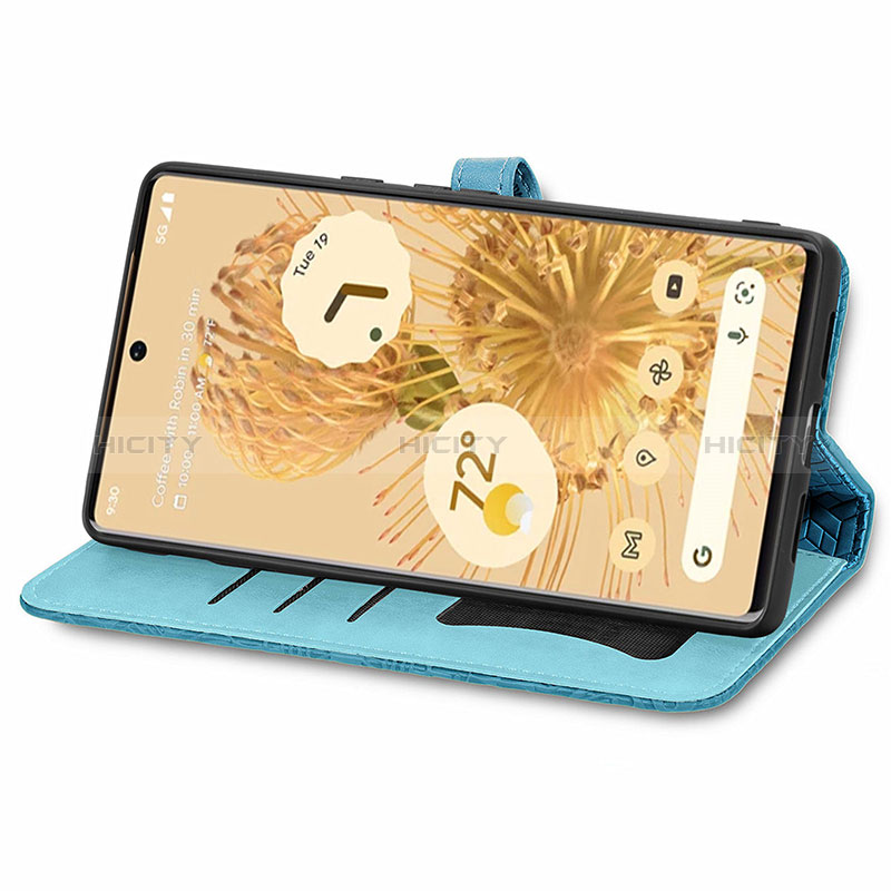 Custodia Portafoglio In Pelle Fantasia Modello Cover con Supporto S04D per Google Pixel 6 5G