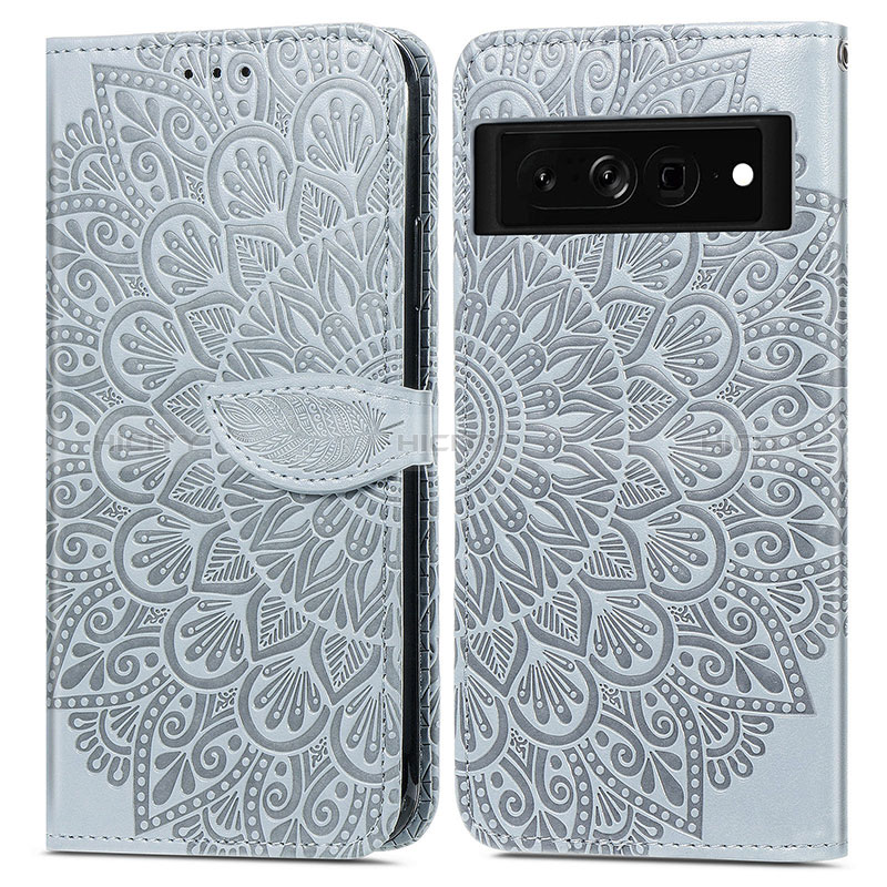 Custodia Portafoglio In Pelle Fantasia Modello Cover con Supporto S04D per Google Pixel 7 Pro 5G