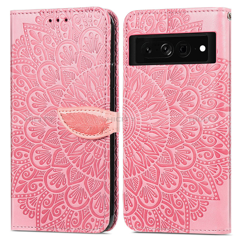 Custodia Portafoglio In Pelle Fantasia Modello Cover con Supporto S04D per Google Pixel 7a 5G