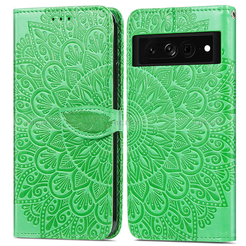 Custodia Portafoglio In Pelle Fantasia Modello Cover con Supporto S04D per Google Pixel 7a 5G