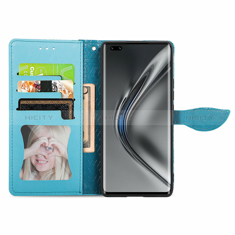 Custodia Portafoglio In Pelle Fantasia Modello Cover con Supporto S04D per Huawei Honor V40 5G