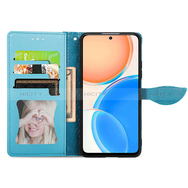 Custodia Portafoglio In Pelle Fantasia Modello Cover con Supporto S04D per Huawei Honor X8 4G