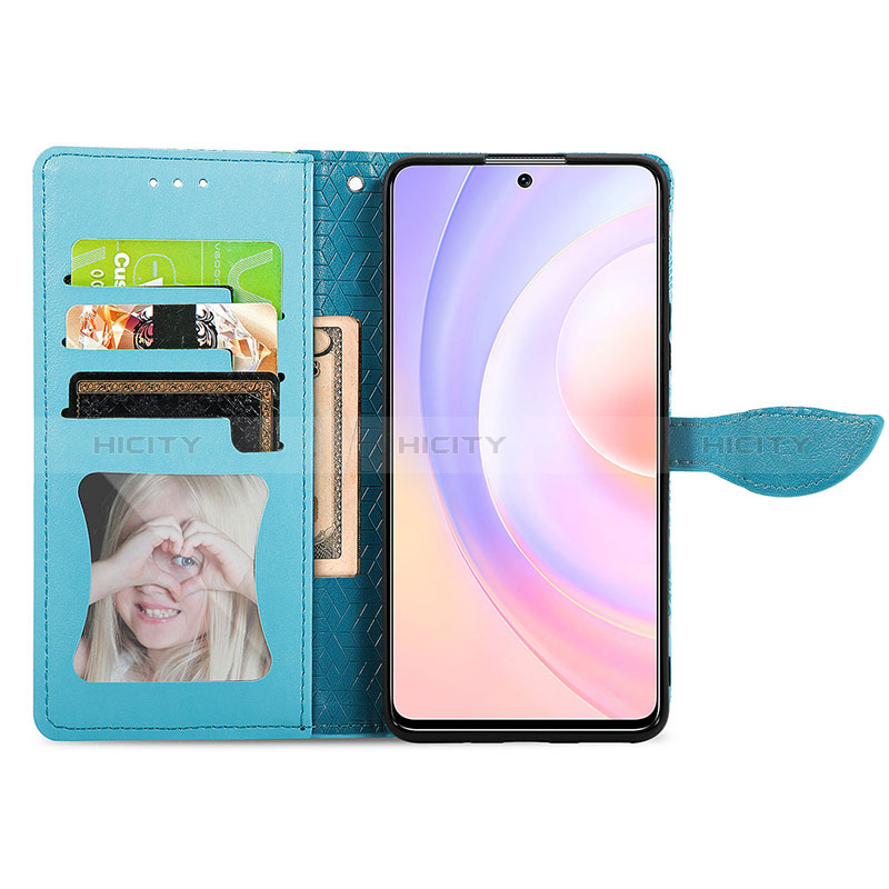 Custodia Portafoglio In Pelle Fantasia Modello Cover con Supporto S04D per Huawei Nova 9 SE