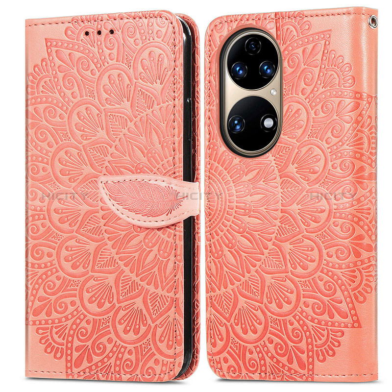 Custodia Portafoglio In Pelle Fantasia Modello Cover con Supporto S04D per Huawei P50 Pro