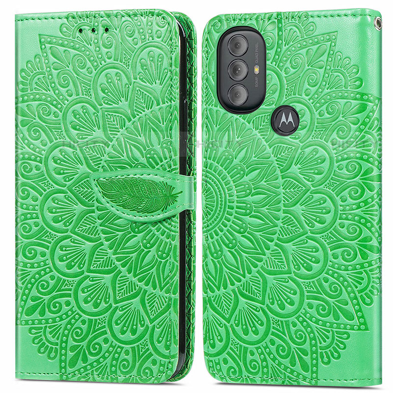 Custodia Portafoglio In Pelle Fantasia Modello Cover con Supporto S04D per Motorola Moto G Play Gen 2