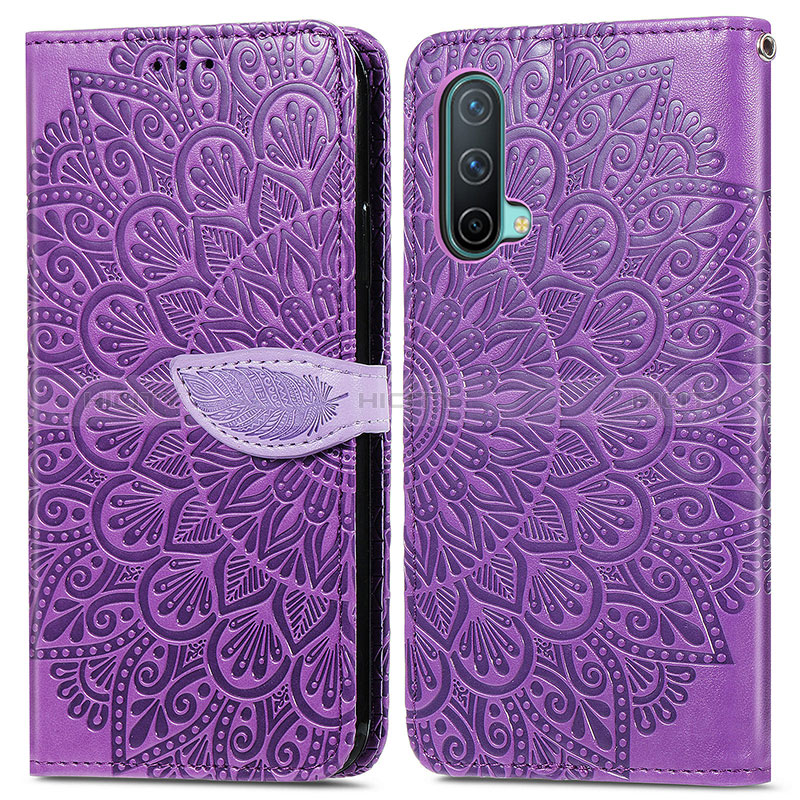 Custodia Portafoglio In Pelle Fantasia Modello Cover con Supporto S04D per OnePlus Nord CE 5G