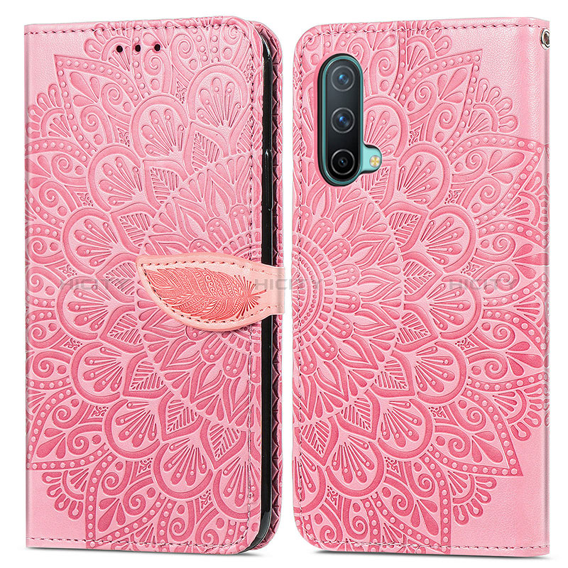 Custodia Portafoglio In Pelle Fantasia Modello Cover con Supporto S04D per OnePlus Nord CE 5G