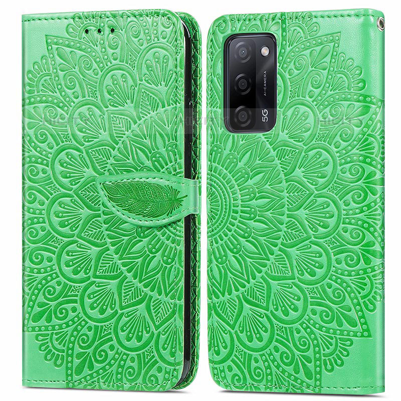 Custodia Portafoglio In Pelle Fantasia Modello Cover con Supporto S04D per Oppo A55 5G