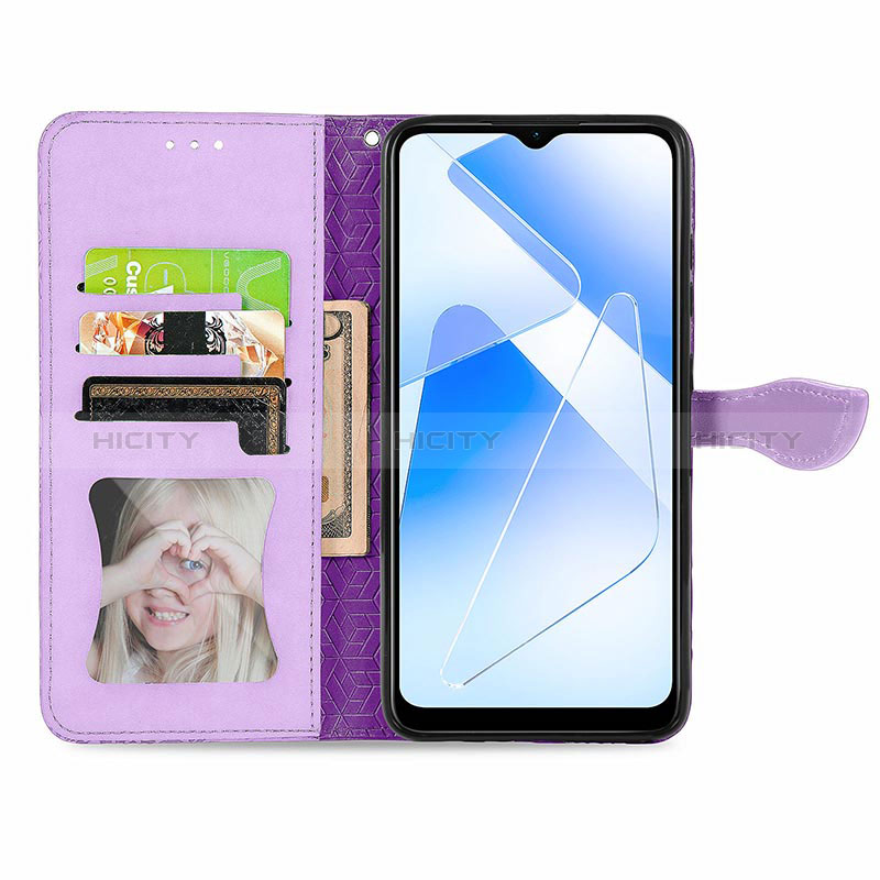 Custodia Portafoglio In Pelle Fantasia Modello Cover con Supporto S04D per Oppo A56 5G