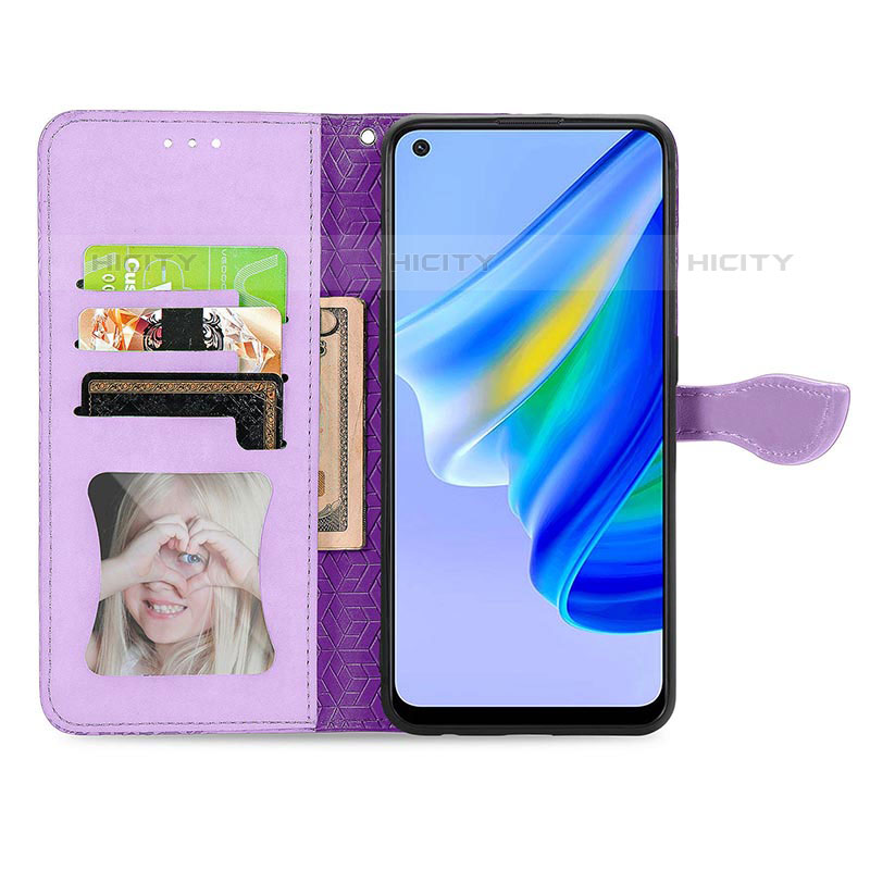 Custodia Portafoglio In Pelle Fantasia Modello Cover con Supporto S04D per Oppo A74 4G