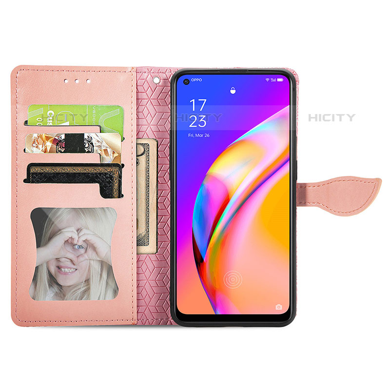 Custodia Portafoglio In Pelle Fantasia Modello Cover con Supporto S04D per Oppo Reno5 Z 5G