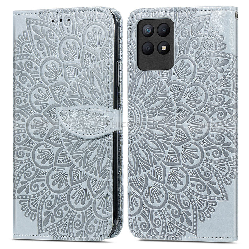 Custodia Portafoglio In Pelle Fantasia Modello Cover con Supporto S04D per Realme 8i