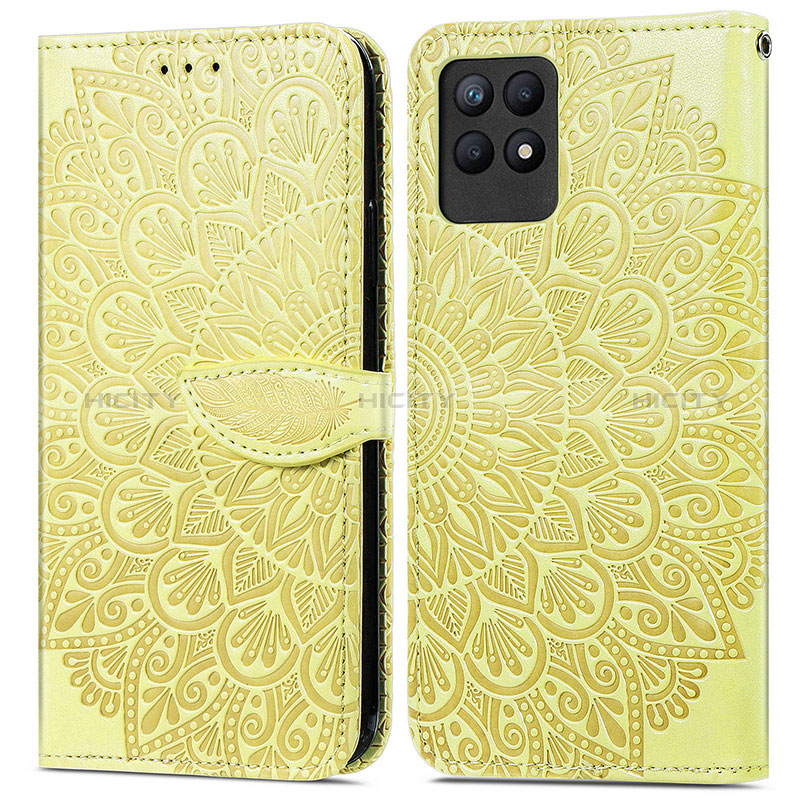 Custodia Portafoglio In Pelle Fantasia Modello Cover con Supporto S04D per Realme 8i