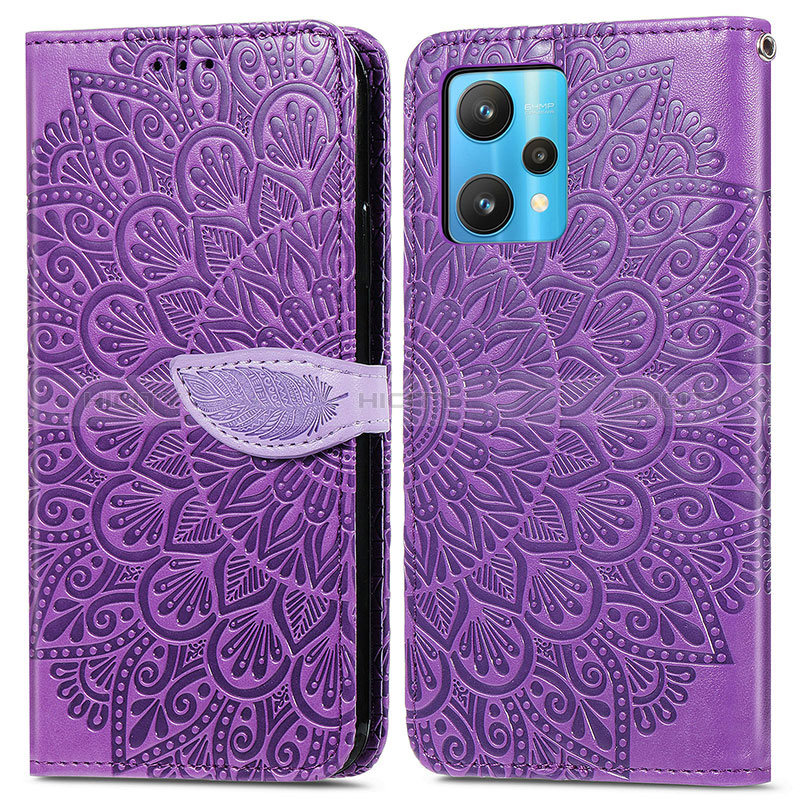 Custodia Portafoglio In Pelle Fantasia Modello Cover con Supporto S04D per Realme 9 4G