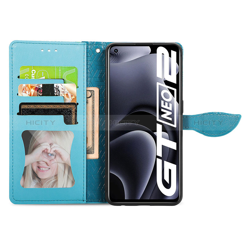 Custodia Portafoglio In Pelle Fantasia Modello Cover con Supporto S04D per Realme GT2 5G